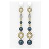 Image 1 : 2.78 ctw Diamond & Pearl Earrings 18K Yellow Gold