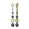 Image 2 : 2.78 ctw Diamond & Pearl Earrings 18K Yellow Gold