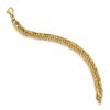 Image 2 : 14k Yellow Gold Polished Fancy Curb Link Bracelet - 7.5 in.