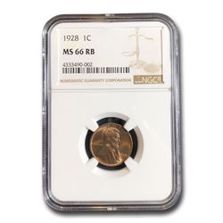 1928 Lincoln Cent MS-66 NGC (Red/Brown)