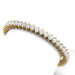 10 ctw Certified VS/SI Diamond Bracelet 18K Yellow Gold