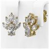 Image 3 : 1.75 ctw Oval Cut Diamond Designer Earrings 18K Yellow Gold