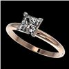 Image 1 : 1 ctw VS/SI Quality Princess Diamond Engagment Ring 10k Rose Gold
