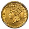 Image 2 : 1870 $1 Indian Head Gold MS-64 NGC