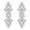 Image 2 : 4 ctw Emerald Cut Diamond Designer Earrings 18K Rose Gold