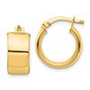 Image 1 : 14k Yellow Gold Hoop Earrings - 7x14 mm