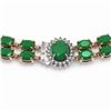 Image 3 : 66.67 ctw Emerald & Diamond Necklace 14K Rose Gold
