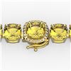 Image 1 : 35 ctw Citrine & Micro Pave Diamond Bracelet 14k Yellow Gold