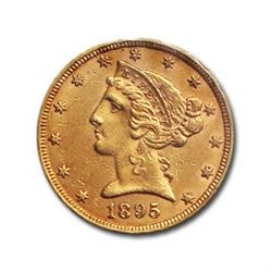 1895 $5 Liberty Gold Half Eagle AU