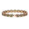Image 2 : 13.87 ctw Tourmaline & Diamond Micro Pave Halo Bracelet 10k Rose Gold