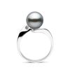 Image 1 : Black Tahitian Pearl Serenity Solitaire Ring