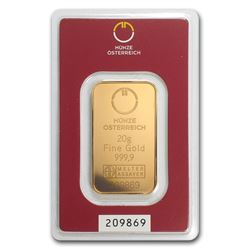 20 gram Gold Bar - Austrian Mint (In Assay)