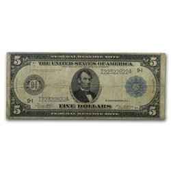 1914 (I-Minneapolis) $5.00 FRN Fine