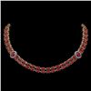 Image 1 : 43.13 ctw Ruby & Diamond Necklace 14K Yellow Gold