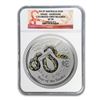 Image 1 : 2013 AUS 1 kilo Silver Lunar Snake SP-70 NGC FR (Gemstone Eye)