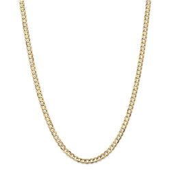 14k Yellow Gold 4.5 mm Open Concave Curb Chain - 26 in.