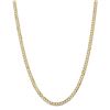 Image 2 : 14k Yellow Gold 4.5 mm Open Concave Curb Chain - 26 in.