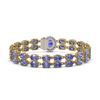 Image 3 : 28.22 ctw Tanzanite & Diamond Bracelet 14K Yellow Gold