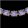 Image 1 : 56 ctw Tanzanite Eternity Designer Necklace 14k Rose Gold