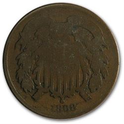 1868 Two Cent Piece Good