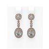 Image 1 : 3.33 ctw Oval Diamond Earrings 18K Rose Gold