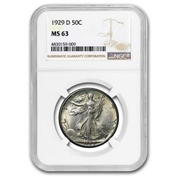 1929-D Walking Liberty Half Dollar MS-63 NGC