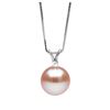 Image 1 : Pink Freshwater Pearl and Diamond Radiance Pendant, 9.5-10.0mm