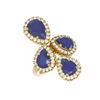 Image 3 : 9.57 ctw Sapphire & Diamond Ring 18K Yellow Gold