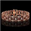 Image 1 : 24.68 ctw Garnet & Diamond Bracelet 10K Rose Gold