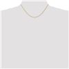 Image 2 : 14k Gold 1.2 mm Parisian Wheat Chain Necklace - 16 in.