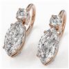 Image 1 : 1.25 ctw Marquise Cut Diamond Designer Earrings 18K Rose Gold