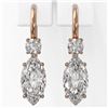 Image 2 : 1.25 ctw Marquise Cut Diamond Designer Earrings 18K Rose Gold