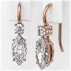Image 3 : 1.25 ctw Marquise Cut Diamond Designer Earrings 18K Rose Gold