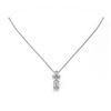Image 2 : 1.4 ctw Emerald Cut Diamond Designer Necklace 18K White Gold