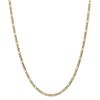 Image 2 : 14k Yellow Gold 3.5 mm Semi-Solid Figaro Chain - 28 in.