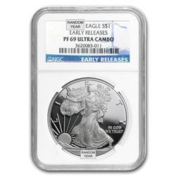 1 oz Proof Silver American Eagle PF-69 NGC (Random Year)