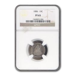 1886 Liberty Seated Dime PF-65 NGC