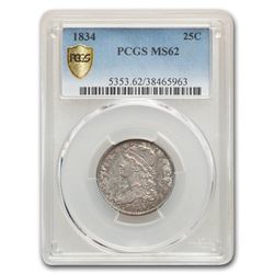 1834 Capped Bust Quarter MS-62 PCGS