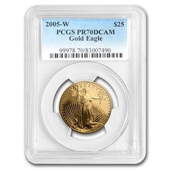 2005-W 1/2 oz Proof Gold American Eagle PR-70 PCGS