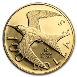 1975 British Virgin Islands Proof Gold 100 Dollars