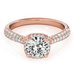 1.5 ctw Certified VS/SI Diamond Halo Ring 14k Rose Gold