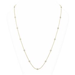 4.75 ctw Diamond Station 32 Inch Necklace 18K Yellow Gold