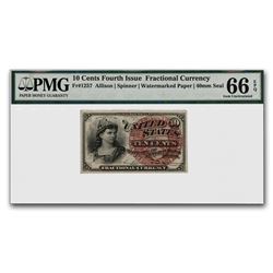 4th Issue Fractional Currency 10 Cents CU-66 EPQ PMG (FR#1257)