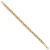 Image 2 : 14K & White Rhodium 7 mm Polished Fancy Link Bracelet - 7.5 in.