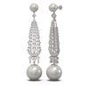Image 2 : 3.2 ctw Diamond & Pearl Earrings 18K White Gold