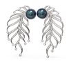 Image 2 : 2.1 ctw Diamond & Pearl Earrings 18K White Gold