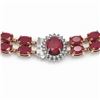 Image 3 : 66.67 ctw Ruby & Diamond Necklace 14K Rose Gold