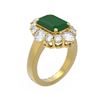 Image 1 : 8.54 ctw Emerald & Diamond Ring 18K Yellow Gold