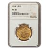 Image 1 : 1914-S $10 Indian Gold Eagle MS-61 NGC