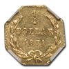 Image 2 : 1871 Liberty Octagonal 25 Cent Gold MS-64 NGC (BG-717)